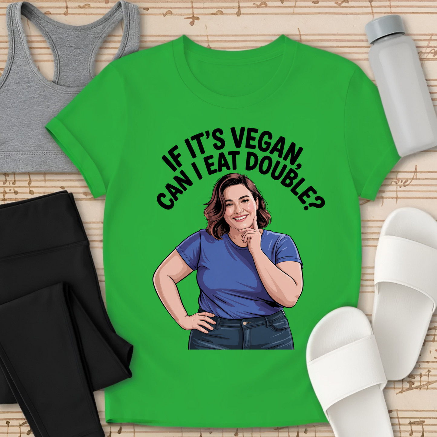 If It's VEGAN, Can I EAT DOUBLE? T-Shirt