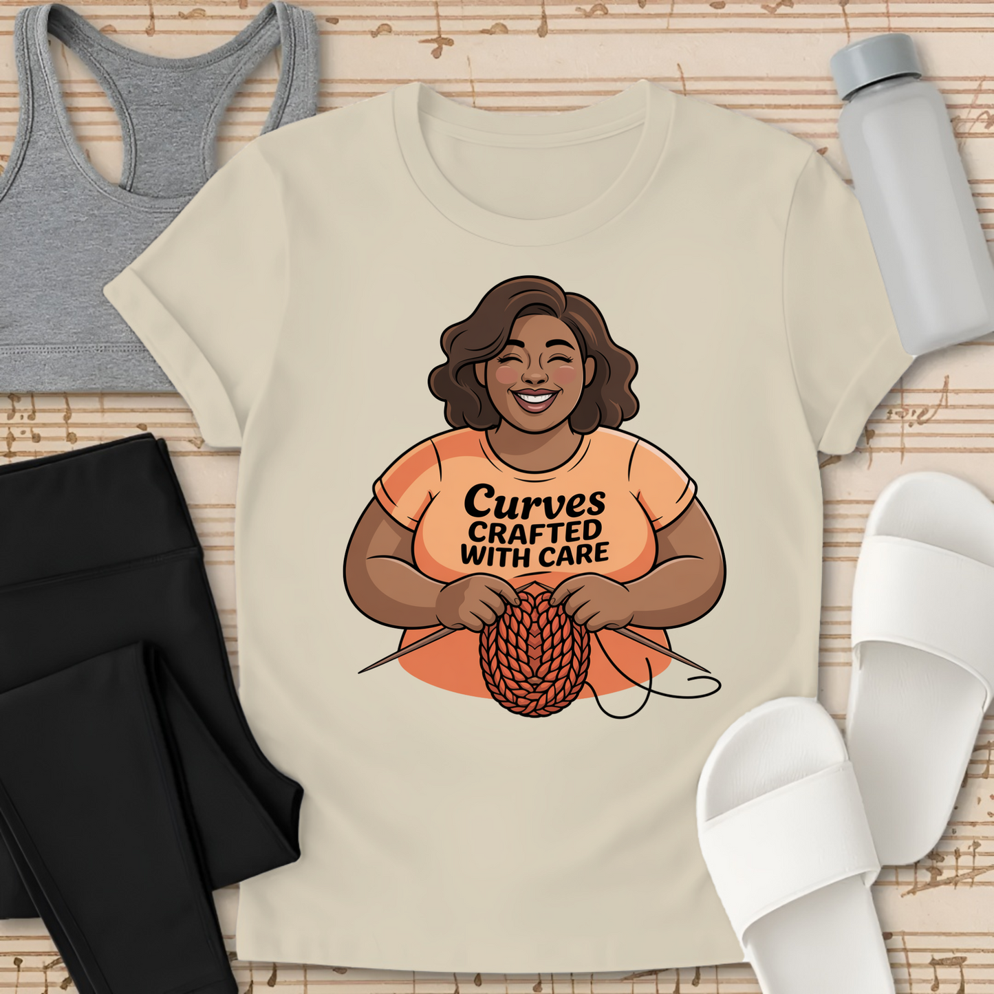 Curves Crafted with Care T-Shirt