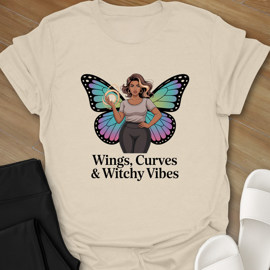 Wings, Curves & Witchy Vibes T-Shirt