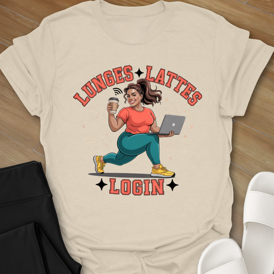Lunges Lattes Login T-Shirt