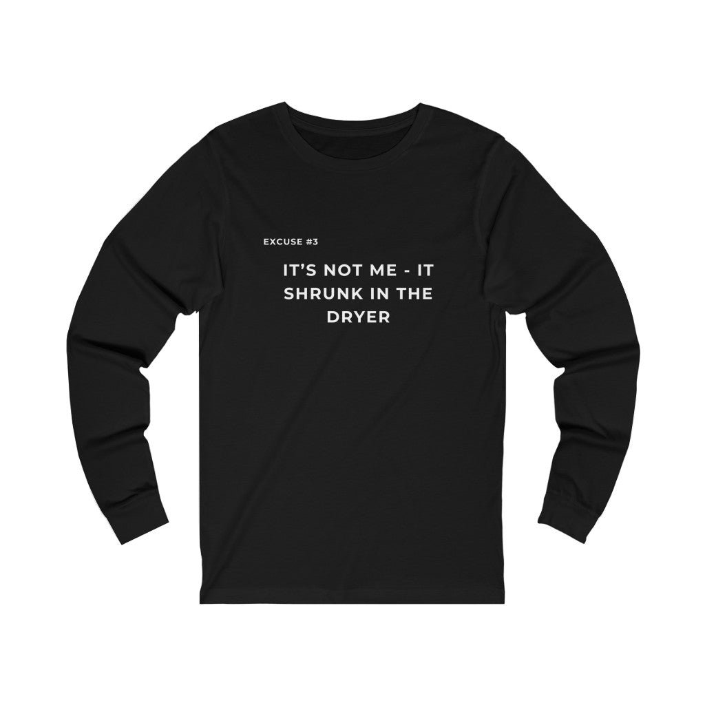 Excuse #8 Graphic Jersey Long Sleeve Tee Printify