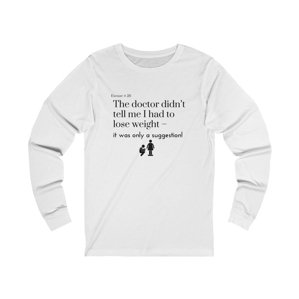 Excuse #26 Graphic Jersey Long Sleeve Tee Printify