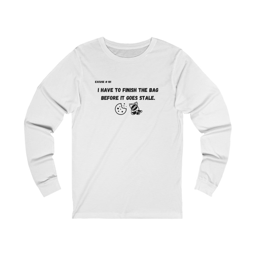 Excuse #101 Graphic Jersey Long Sleeve Tee Printify