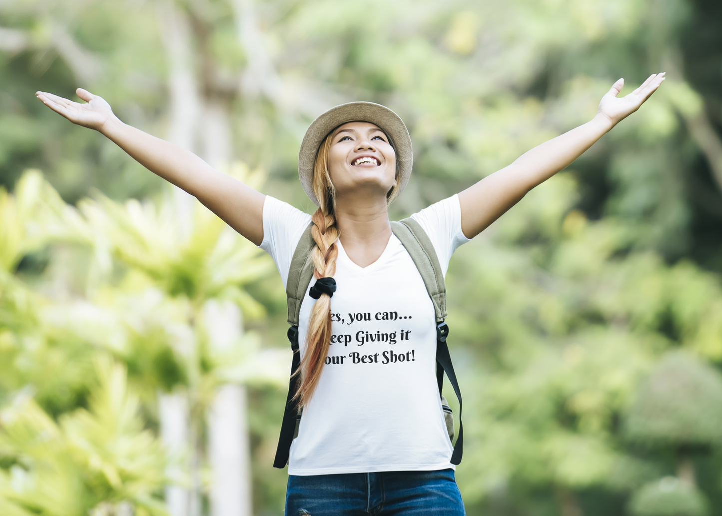 Empower Yourself with 'Yes, You Can' Women's Graphic T-Shirt Printify