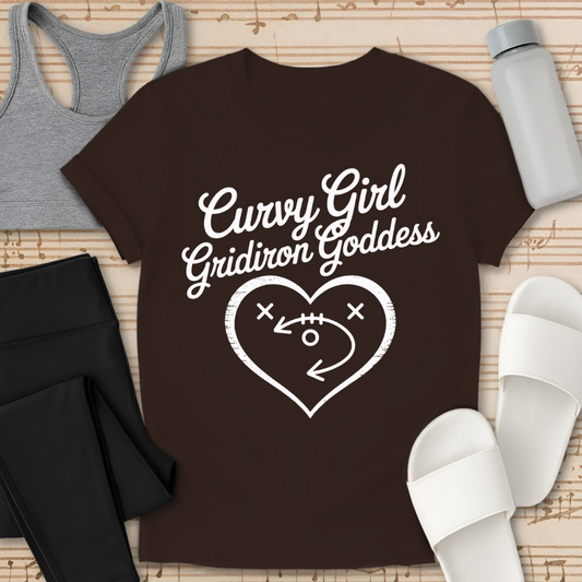 Curvy Girl Gridiron Goddess T-Shirt