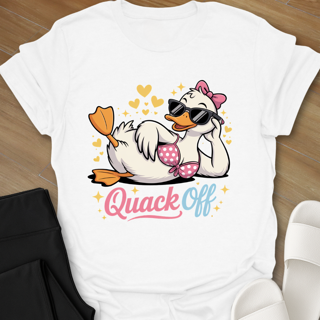 Curvy Duck Quack Off T-Shirt