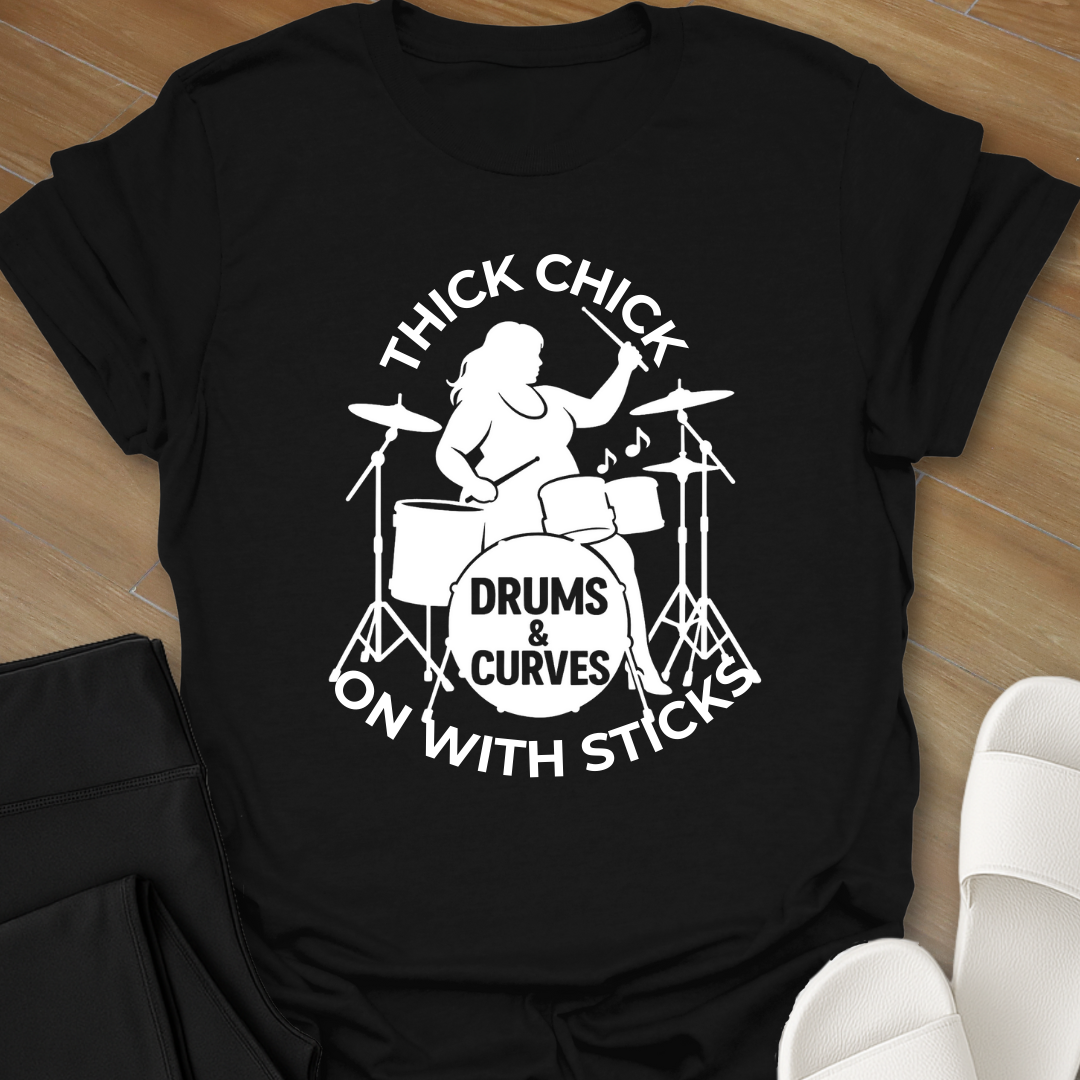 Curvy Girl With Sticks T-Shirt