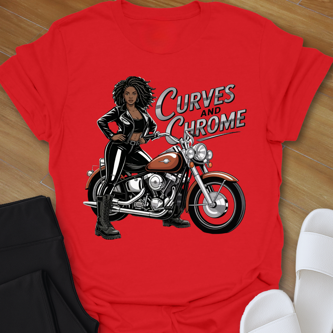 Curvy, Curls, and Chrome T-Shirt