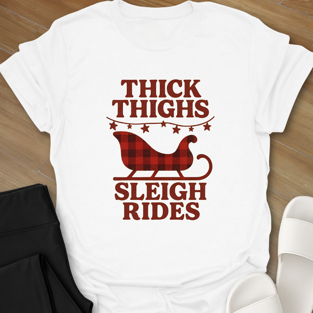Curvy Girl Sleigh Ride T-Shirt