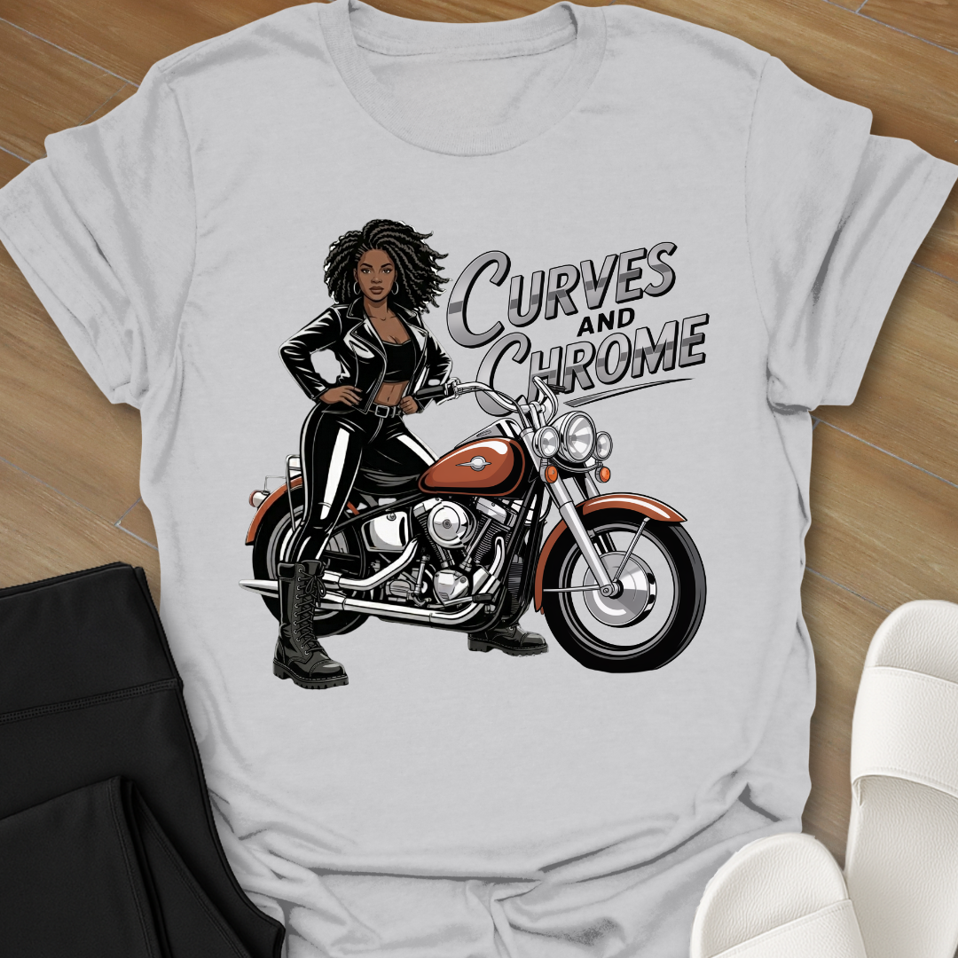Curvy, Curls, and Chrome T-Shirt
