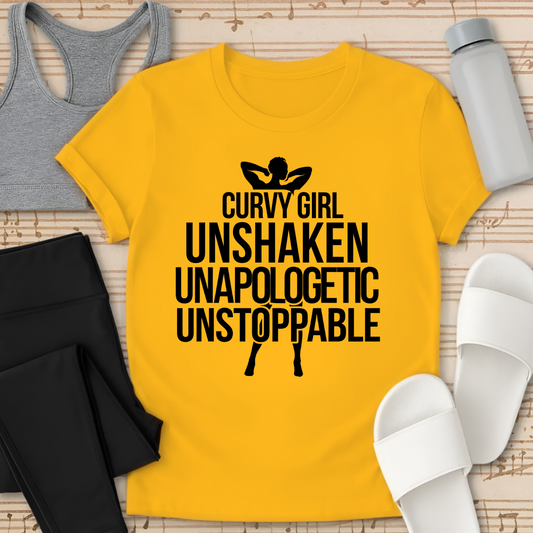 Curvy Girl Unshaken T-Shirt
