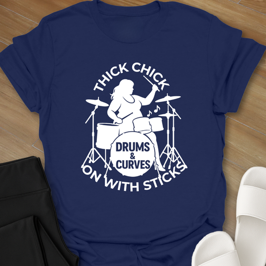 Curvy Girl With Sticks T-Shirt