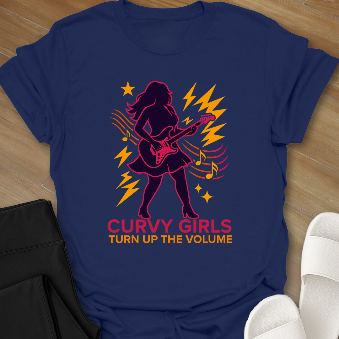 Curvy Girl Turned Up T-Shirt
