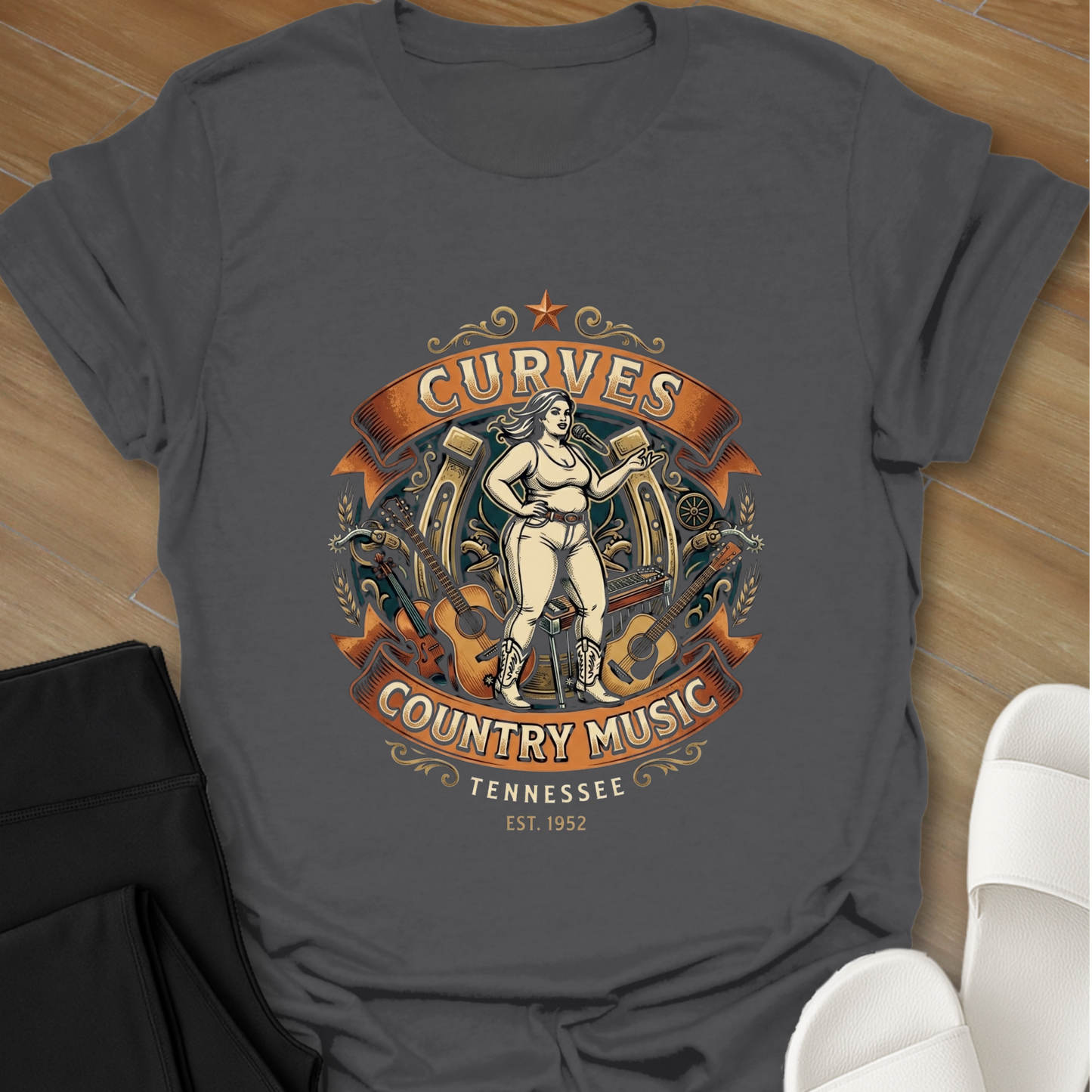 Curves And Tennessee Whiskey T-Shirt