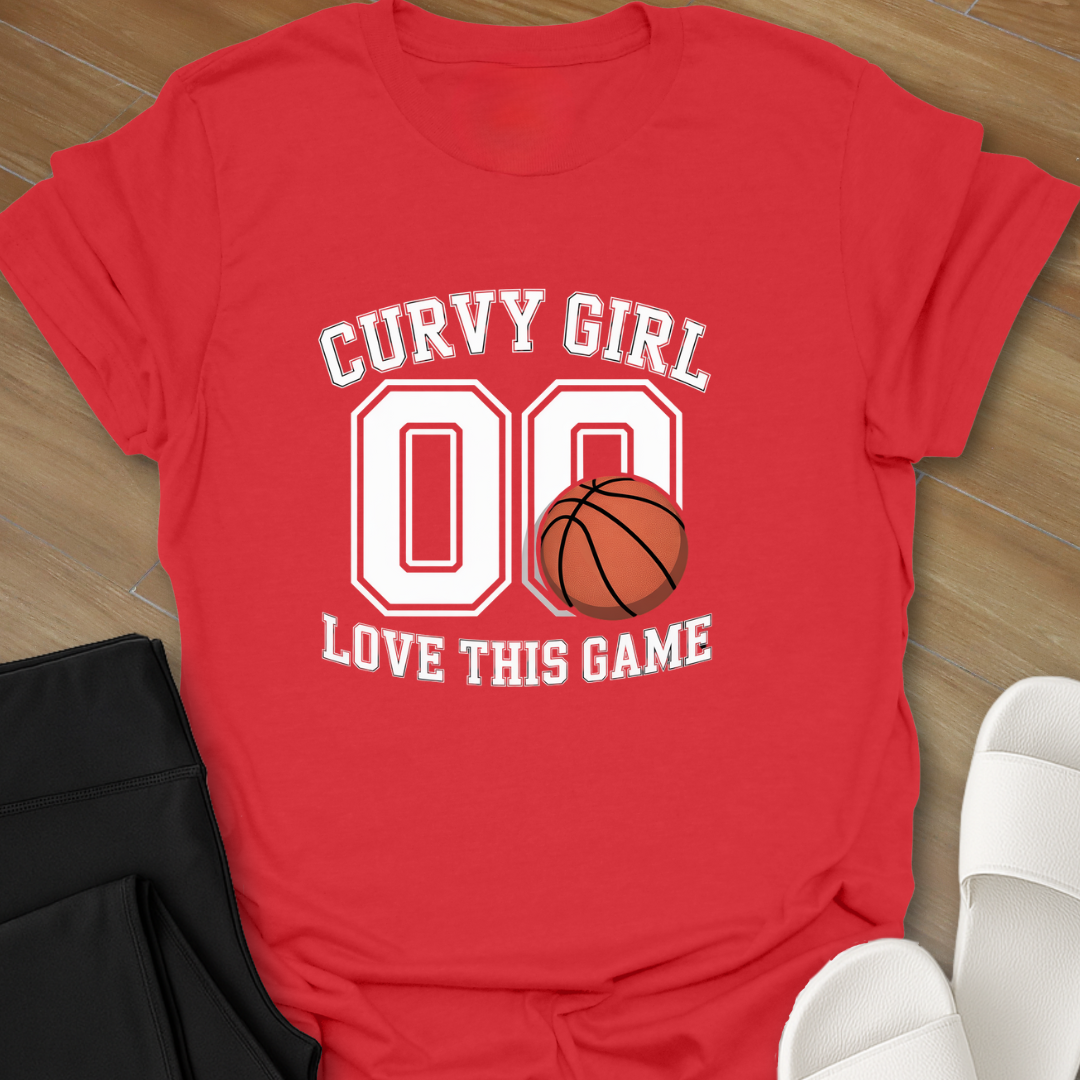 Basketball: Curvy Girl Love This Game T-Shirt
