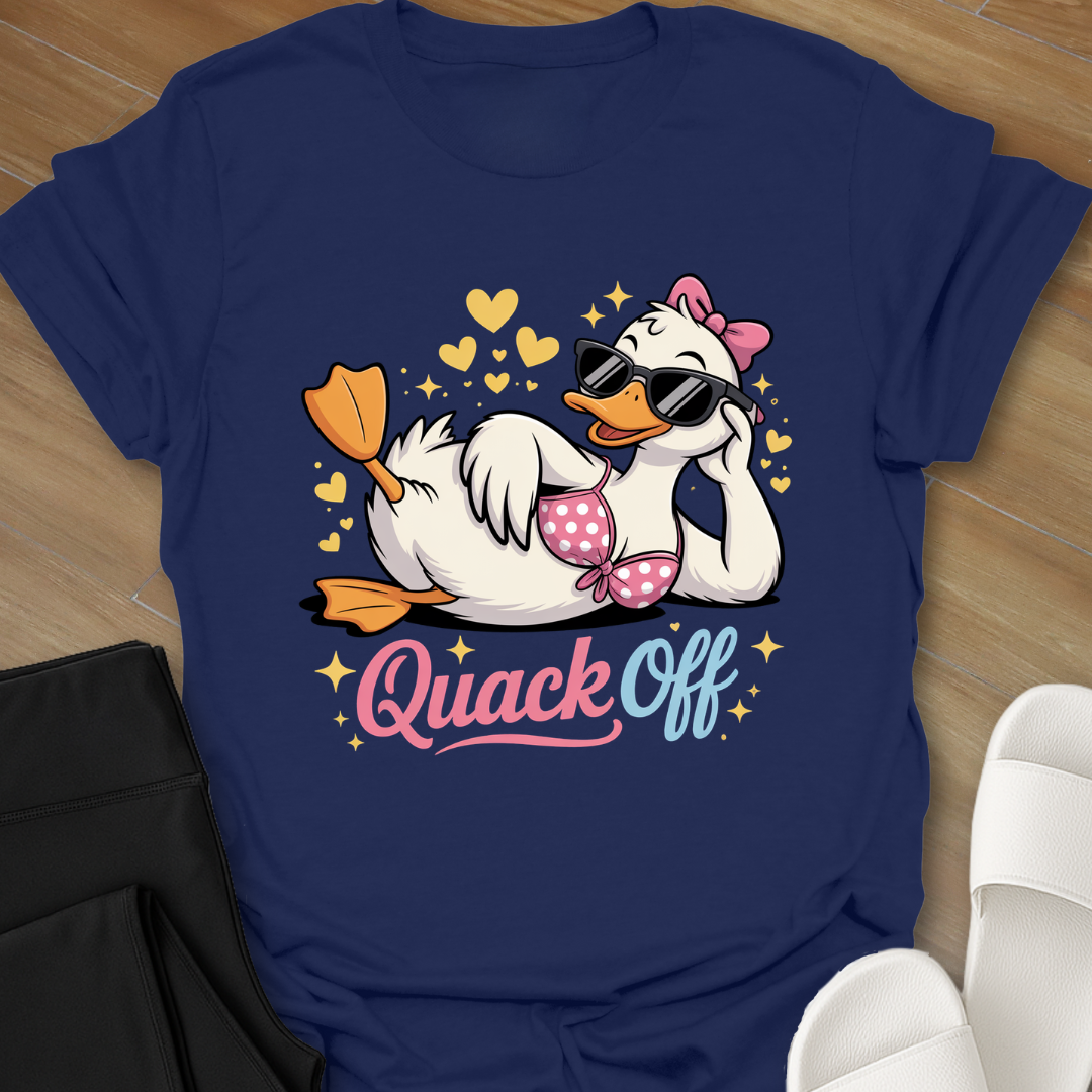 Curvy Duck Quack Off T-Shirt