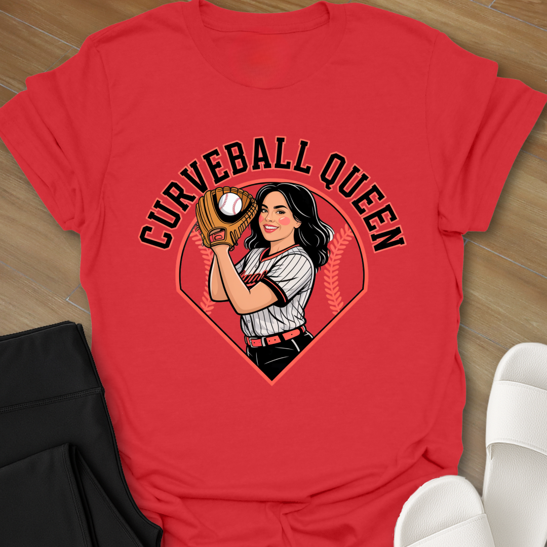 Baseball Curveball Queen T-Shirt