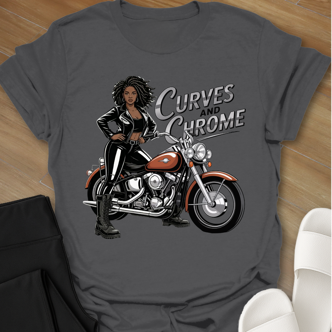 Curvy, Curls, and Chrome T-Shirt