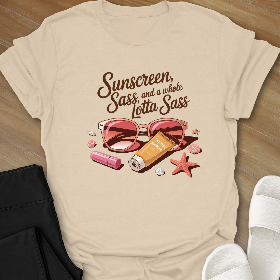 Curvy Sunscreen Sass T-Shirt