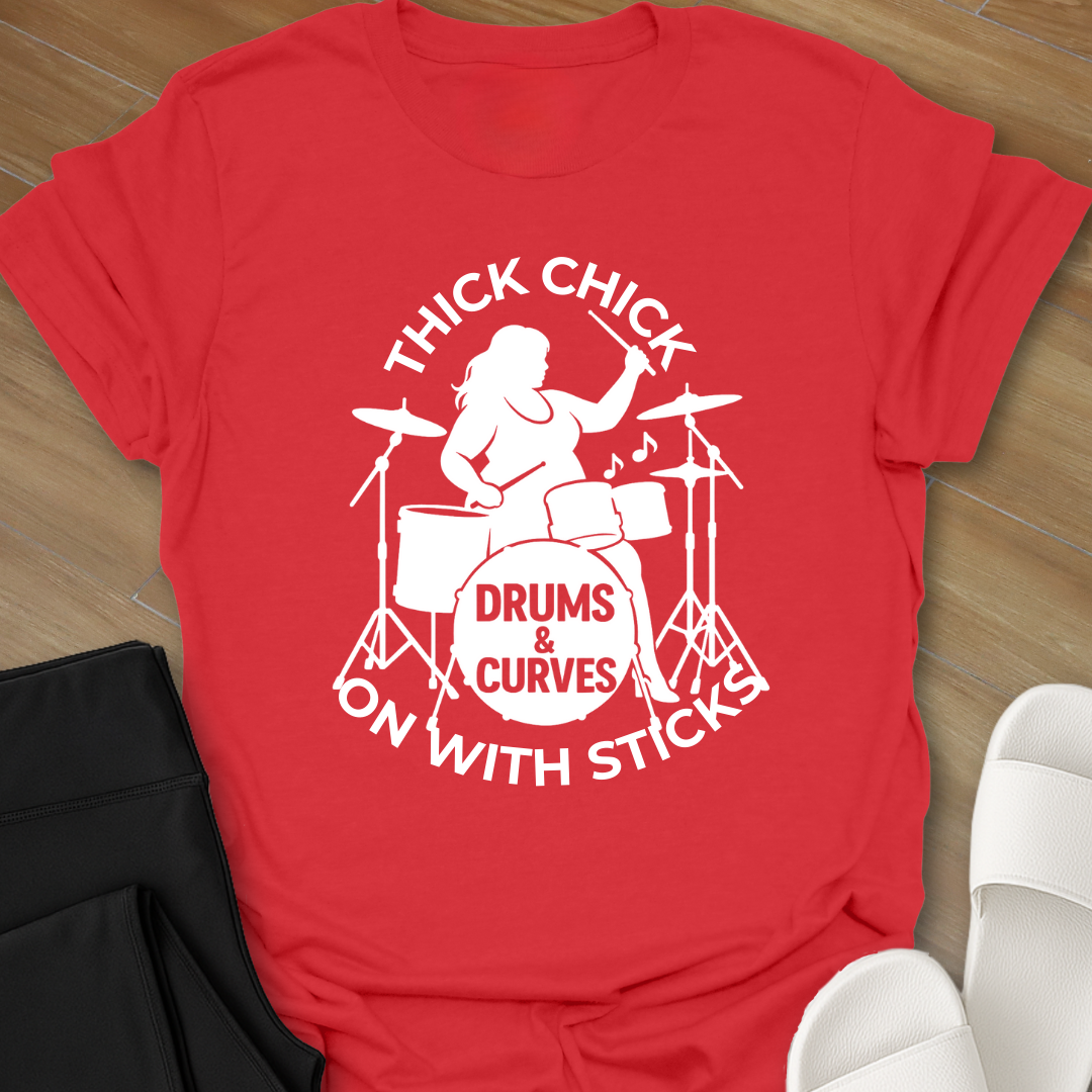 Curvy Girl With Sticks T-Shirt