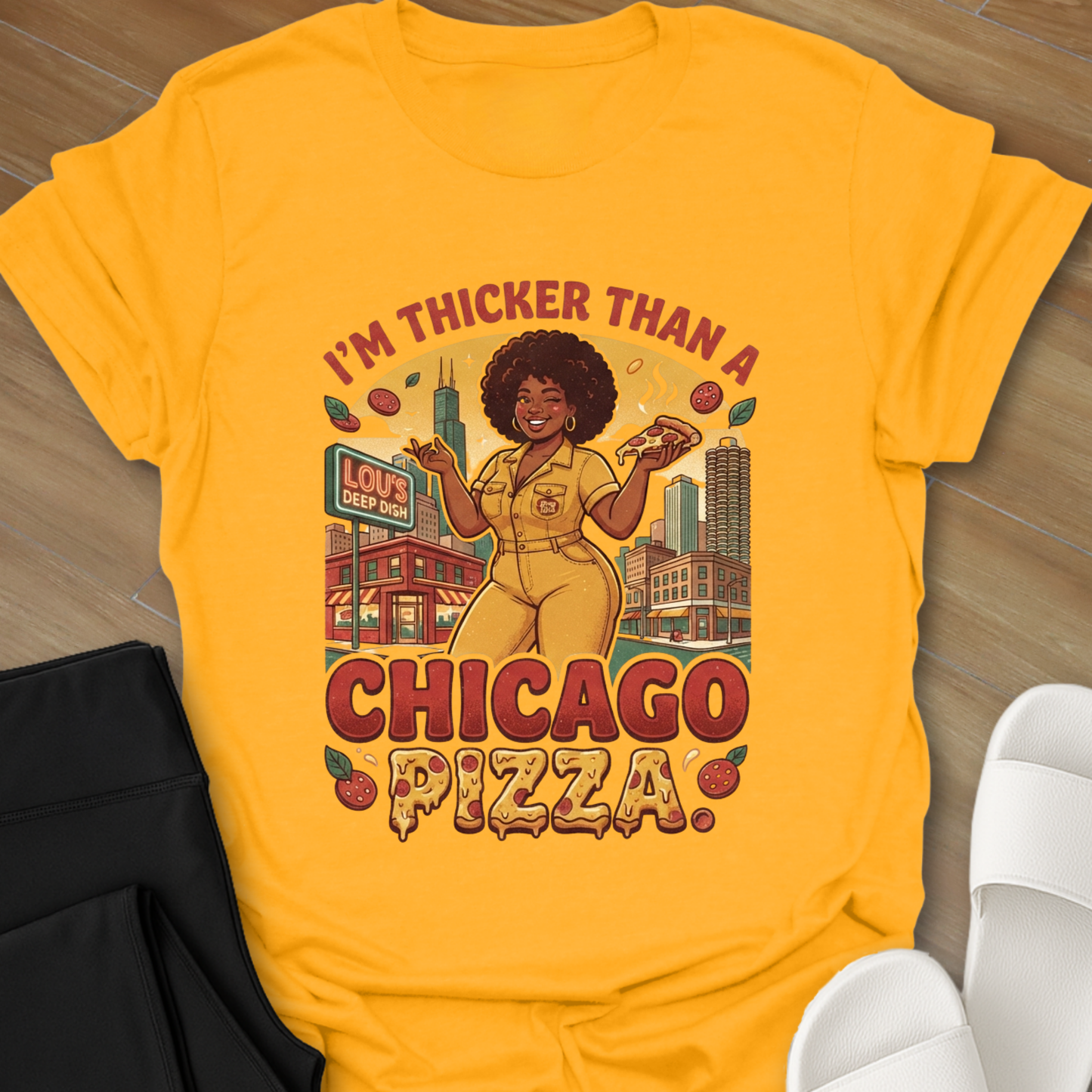 Thicker than A Chicago pizza T-Shirt