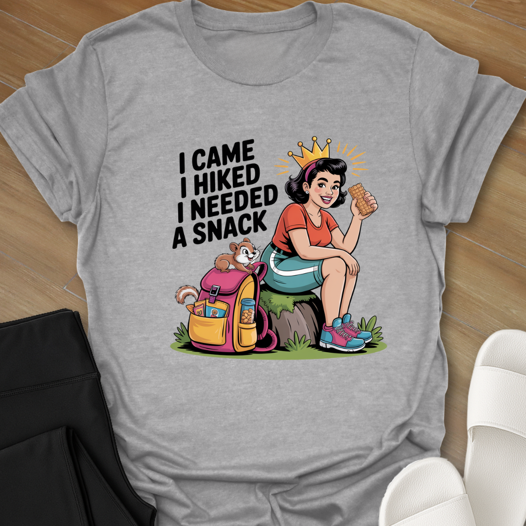 Curvy Girl Hiking Snack T-Shirt
