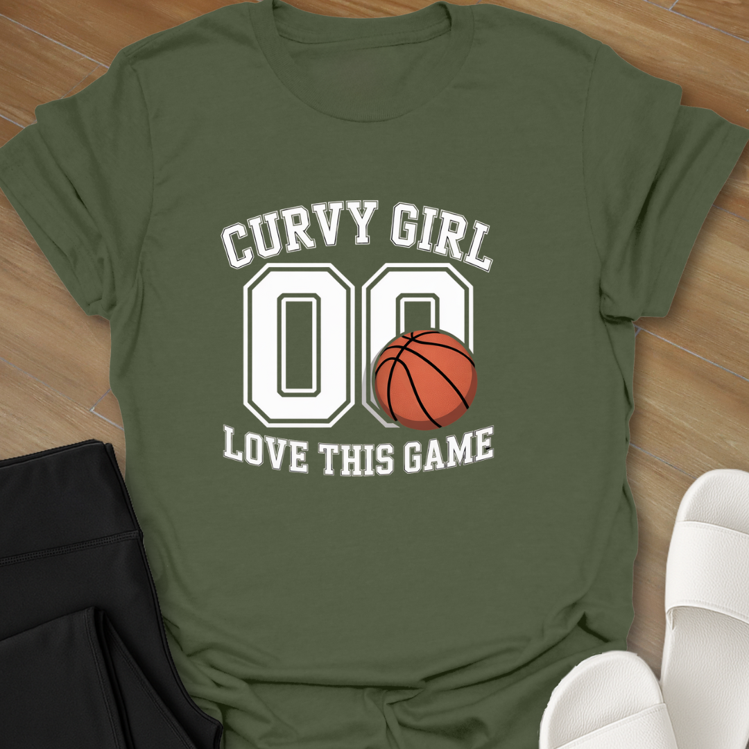 Basketball: Curvy Girl Love This Game T-Shirt