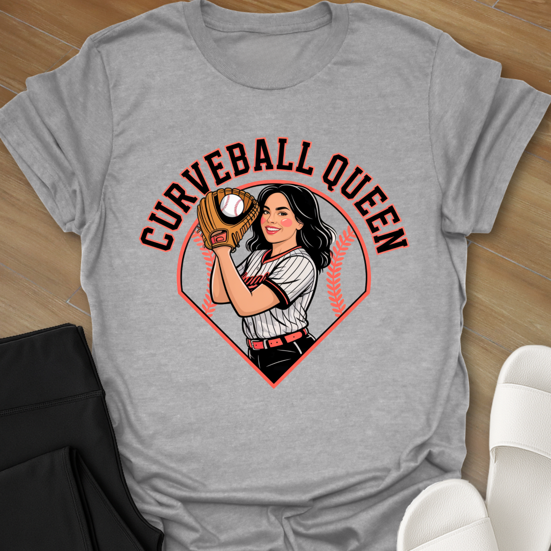 Baseball Curveball Queen T-Shirt