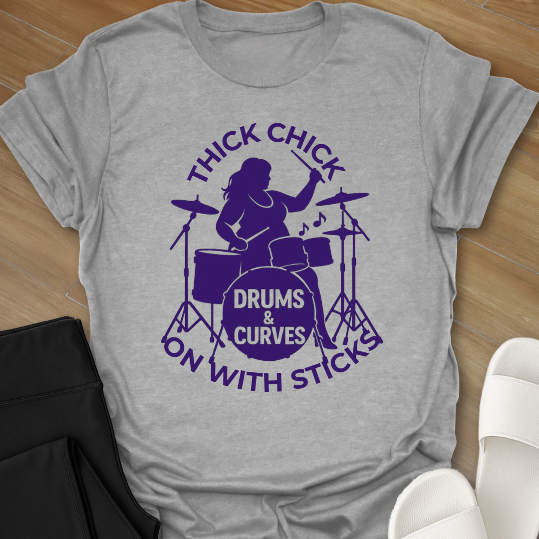 Curvy Girl With Sticks T-Shirt