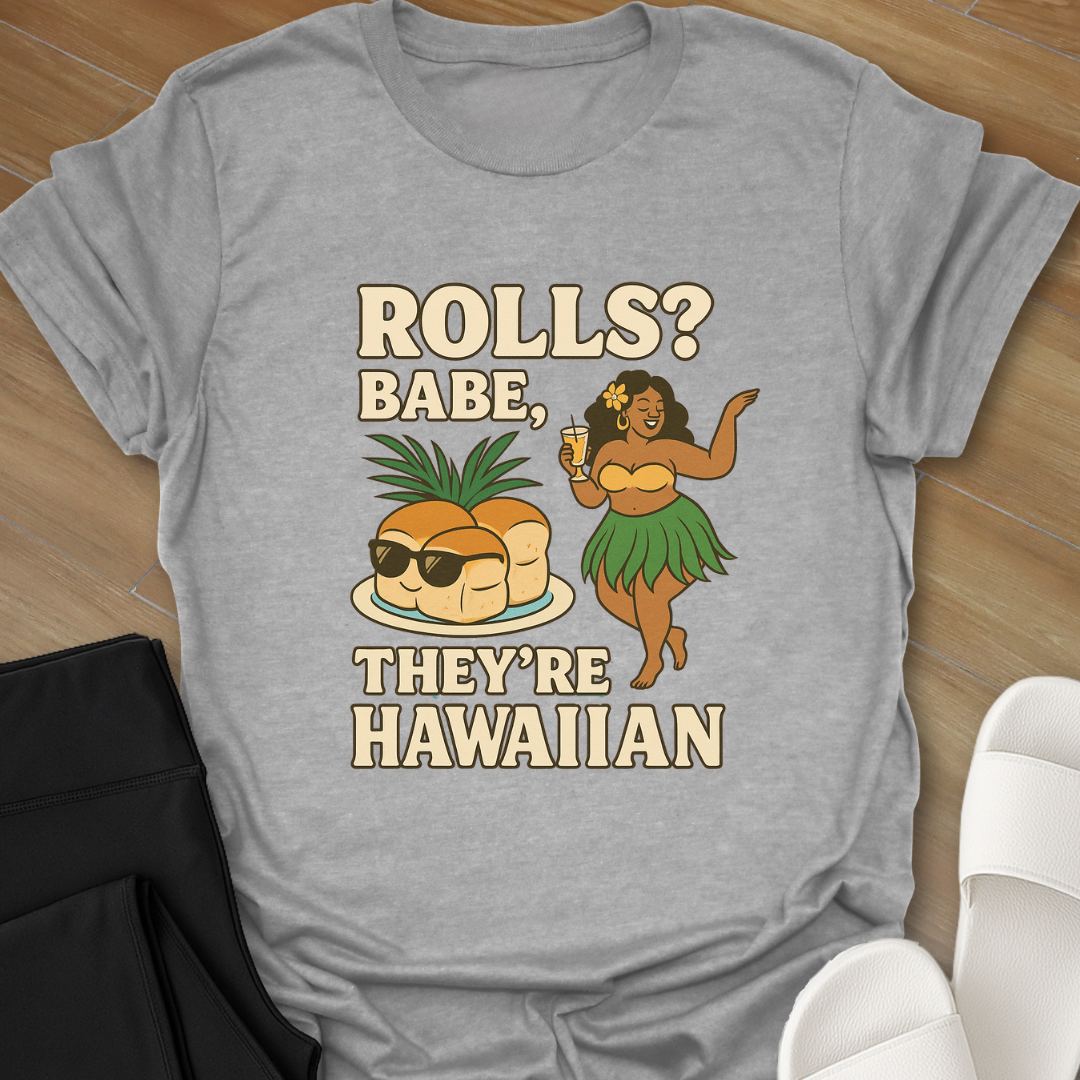 Curvy Girl Hawaiian Rolls T-Shirt