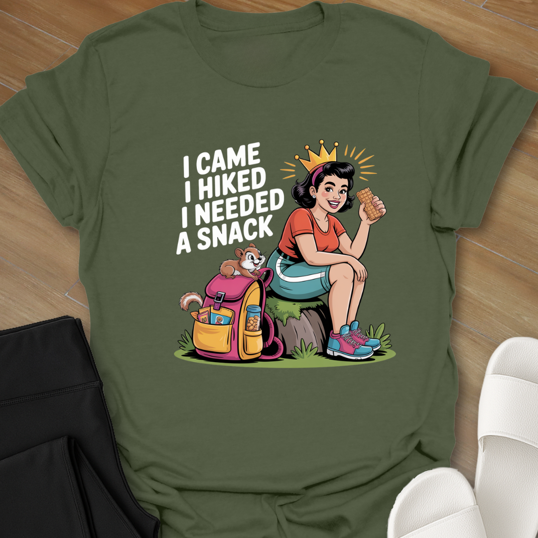 Curvy Girl Hiking Snack T-Shirt