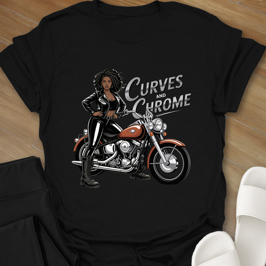 Curvy, Curls, and Chrome T-Shirt