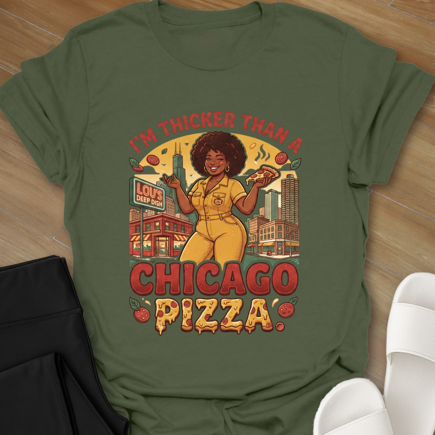 Thicker than A Chicago pizza T-Shirt
