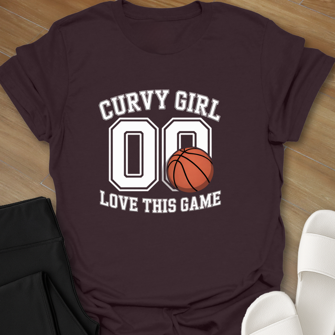 Basketball: Curvy Girl Love This Game T-Shirt