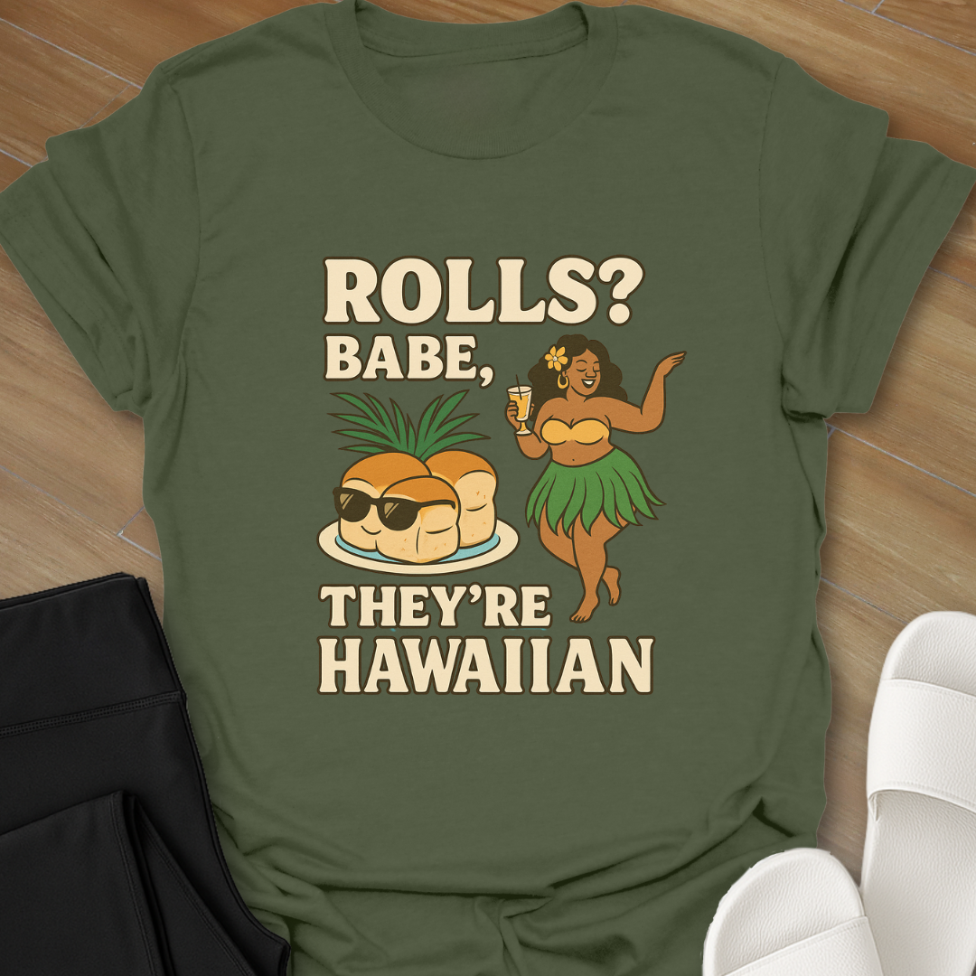 Curvy Girl Hawaiian Rolls T-Shirt