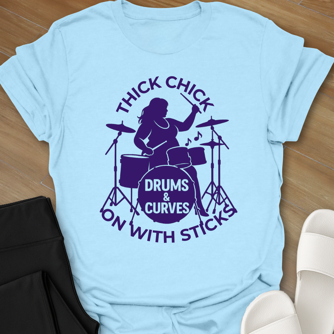 Curvy Girl With Sticks T-Shirt
