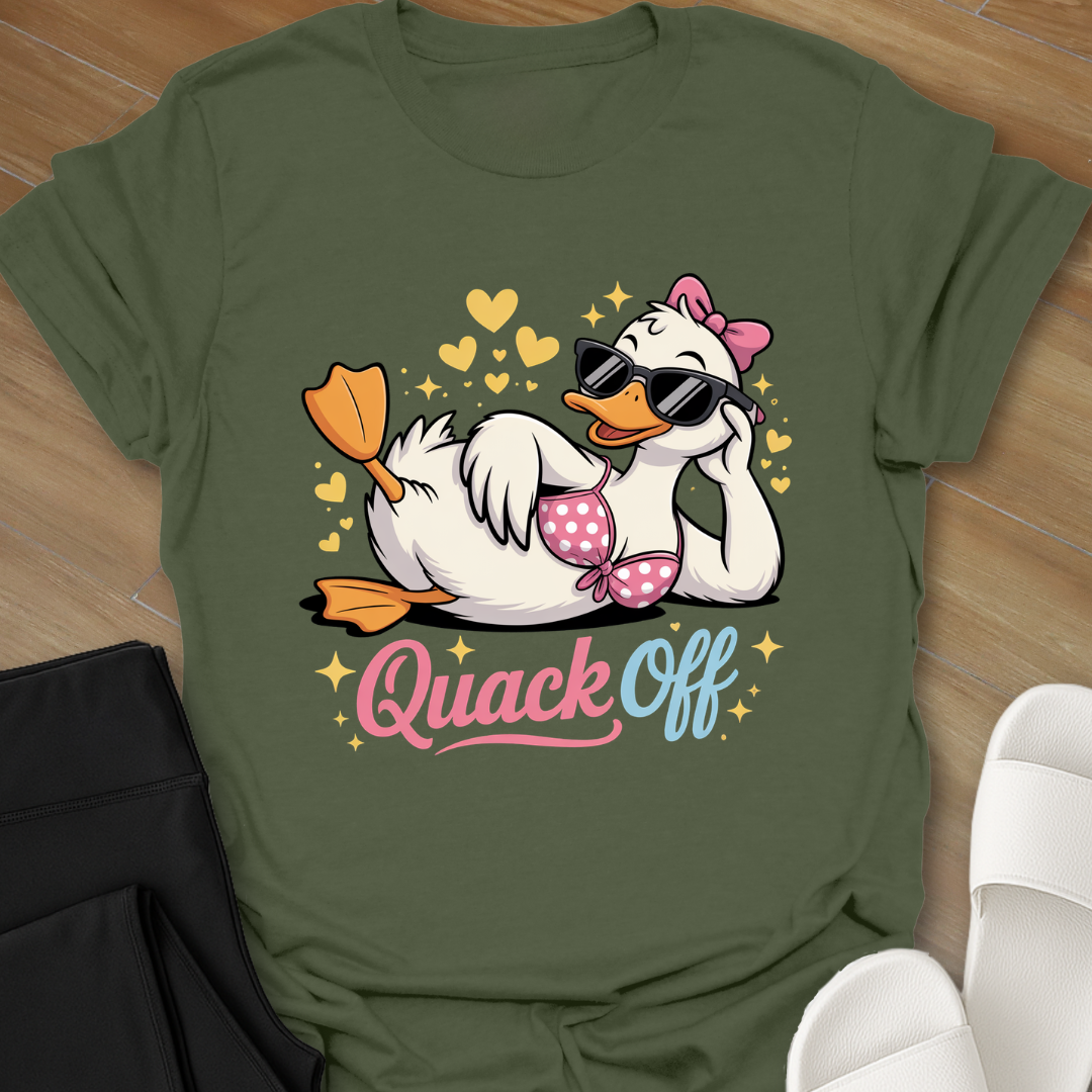 Curvy Duck Quack Off T-Shirt