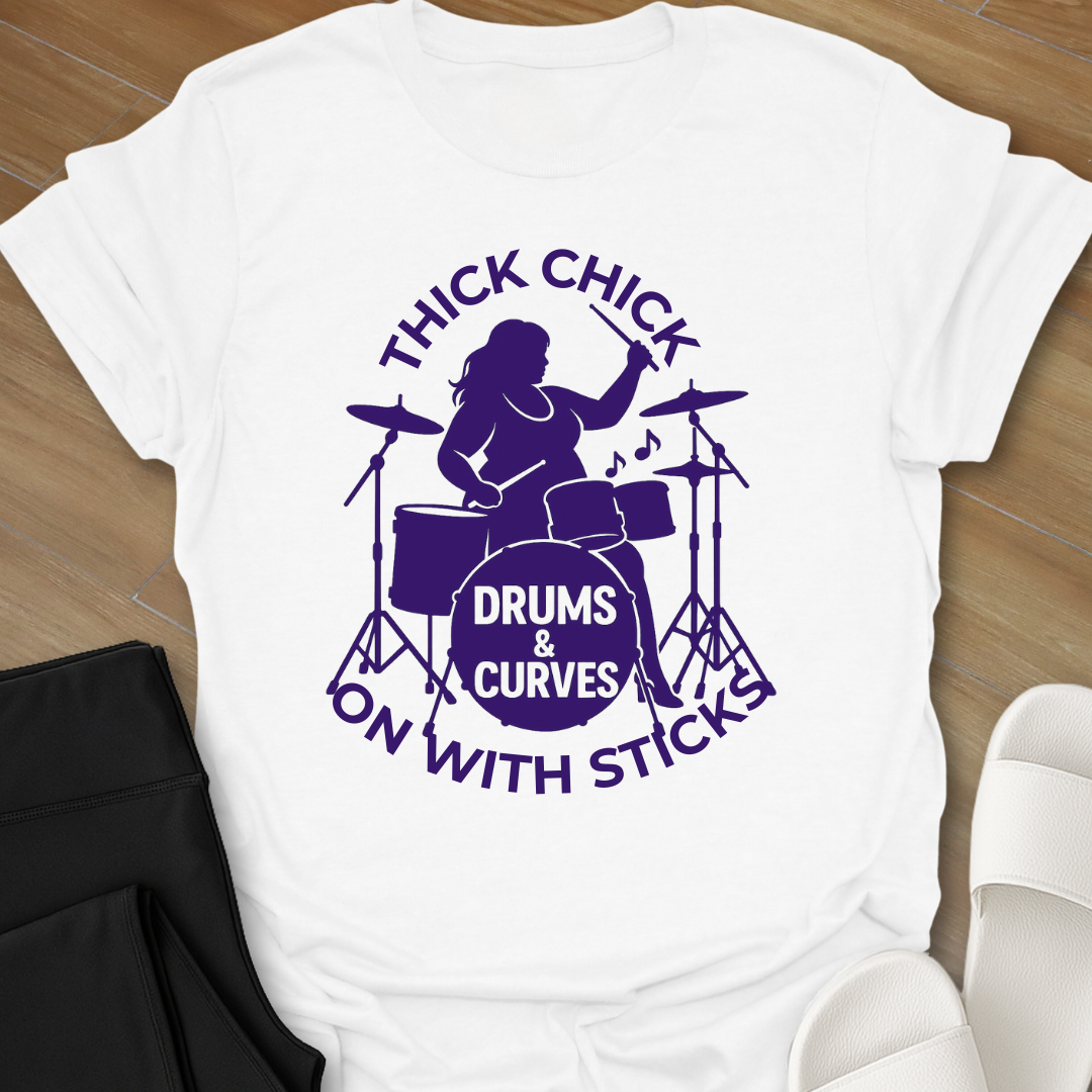 Curvy Girl With Sticks T-Shirt