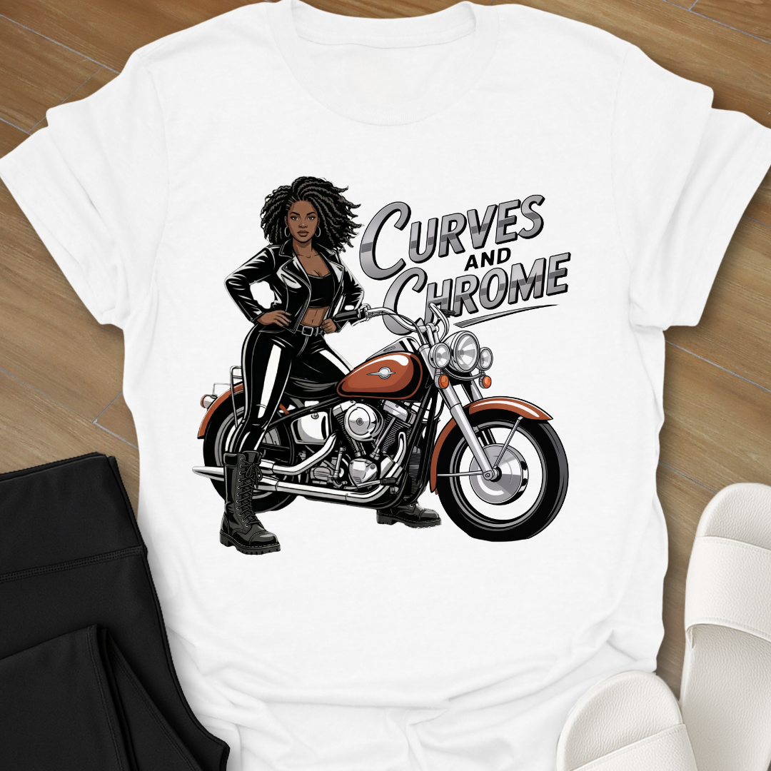 Curvy, Curls, and Chrome T-Shirt