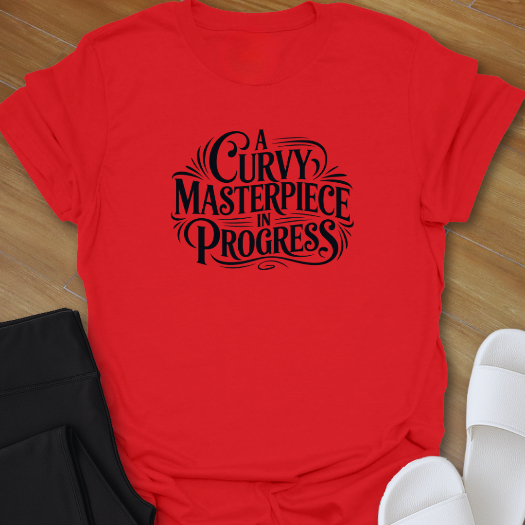 A Curvy Masterpiece in Progress  T- shirt