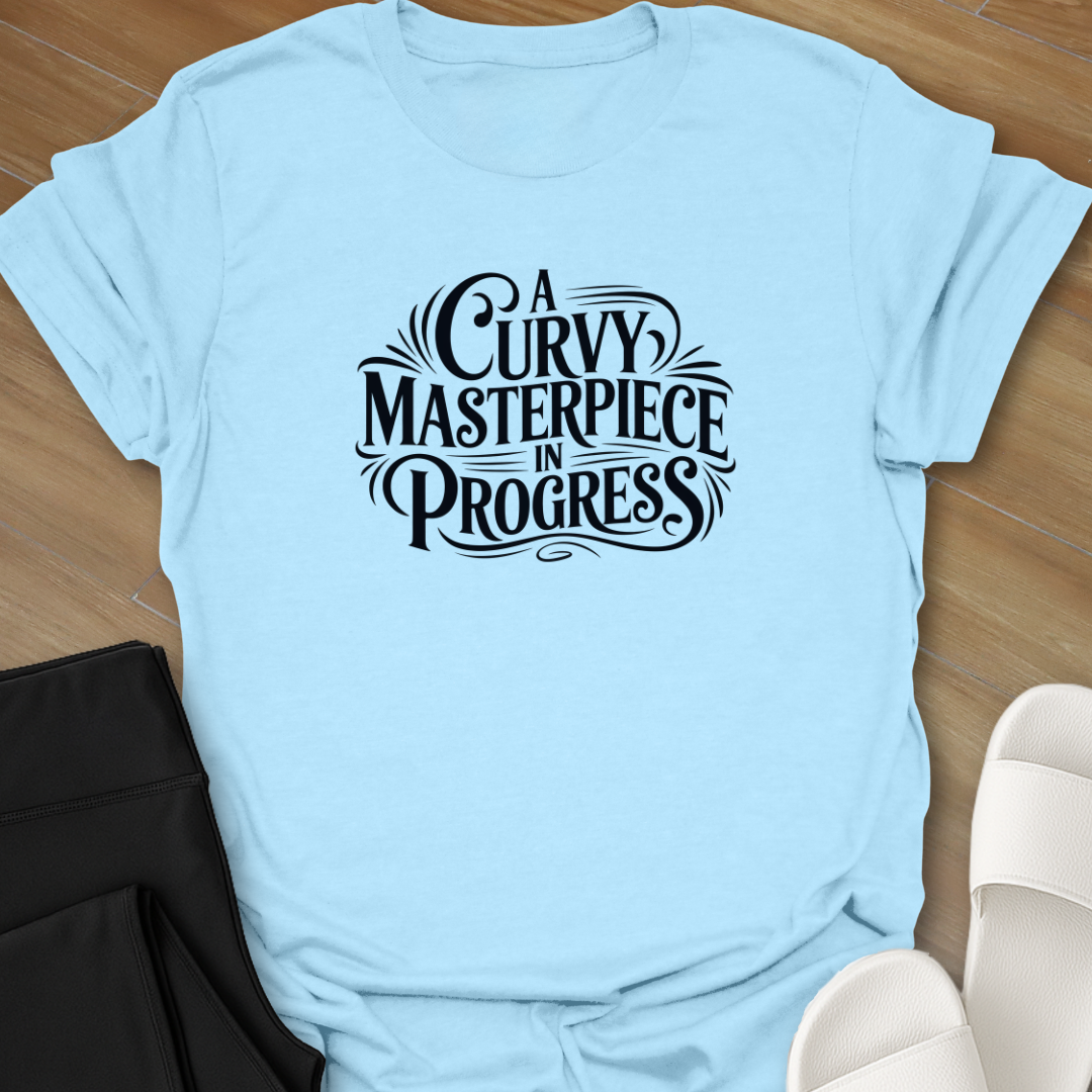 A Curvy Masterpiece in Progress  T- shirt