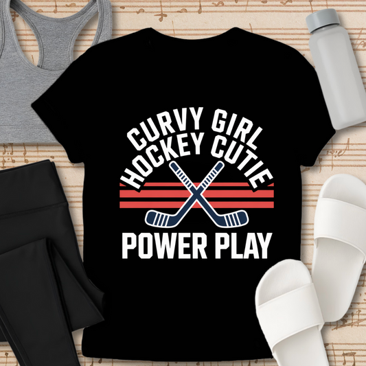 Curvy Hockey Cutie T-Shirt