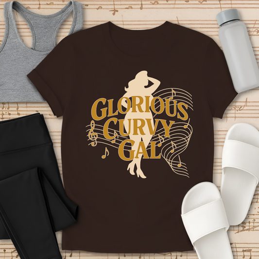 Glorious Curvy Gal Silhouette T-Shirt
