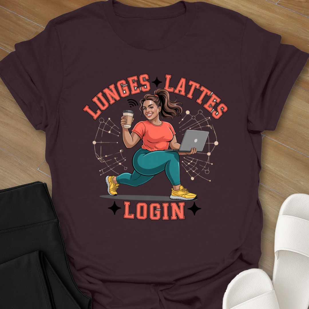 Lunges Lattes Login T-Shirt