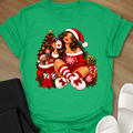 Curvy Girl Celebrating Christmas T-Shirt