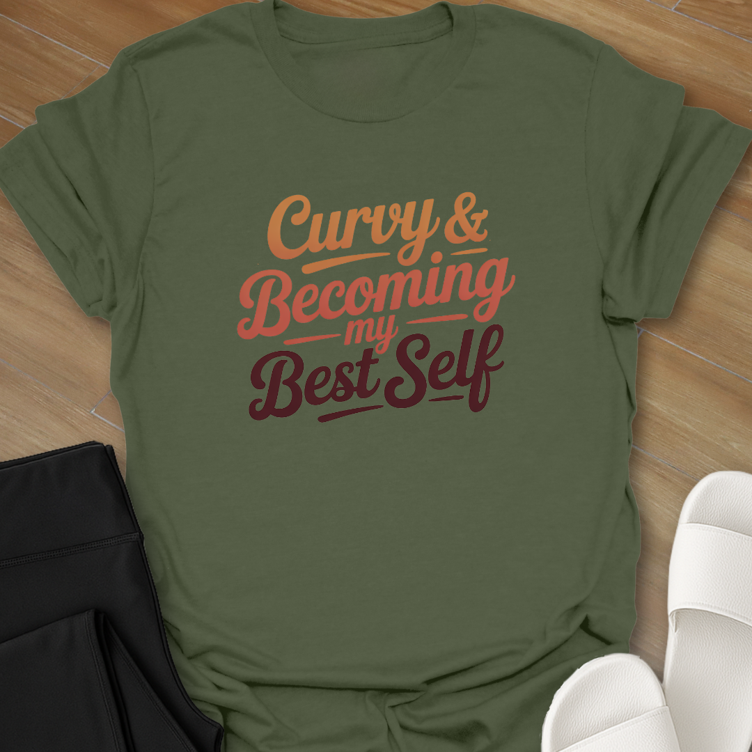 Curvy & Becoming My Best Self  T- shirt