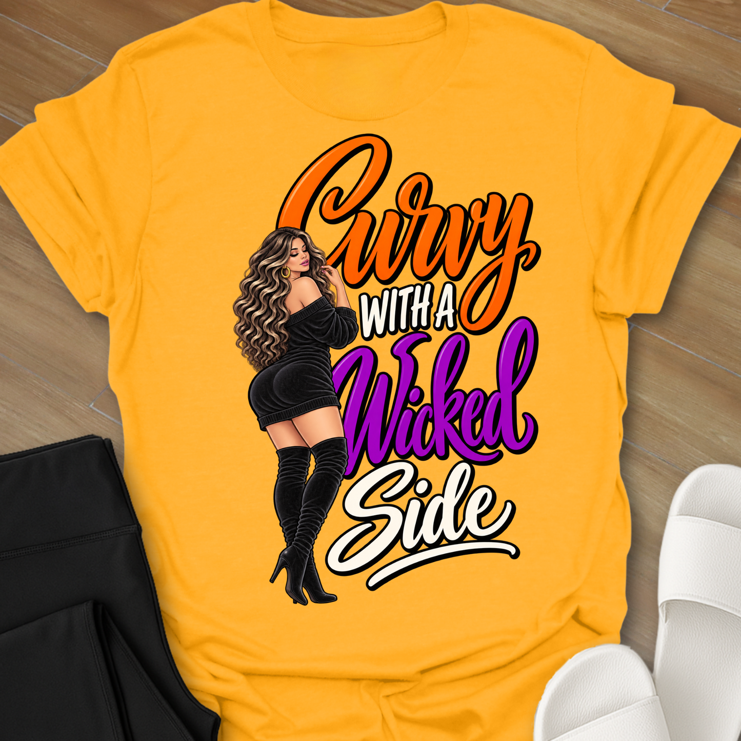 Curvy with a Wicked Side Halloween Shirt