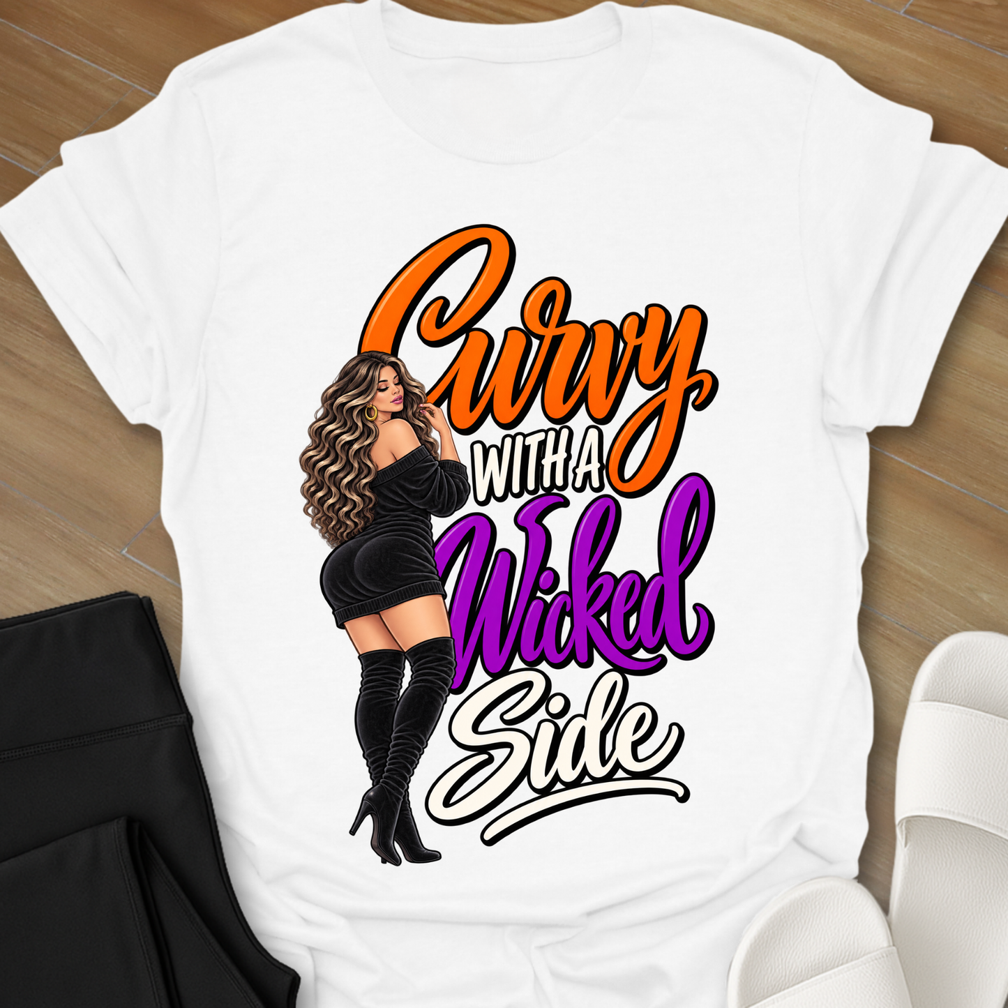 Curvy with a Wicked Side Halloween Shirt