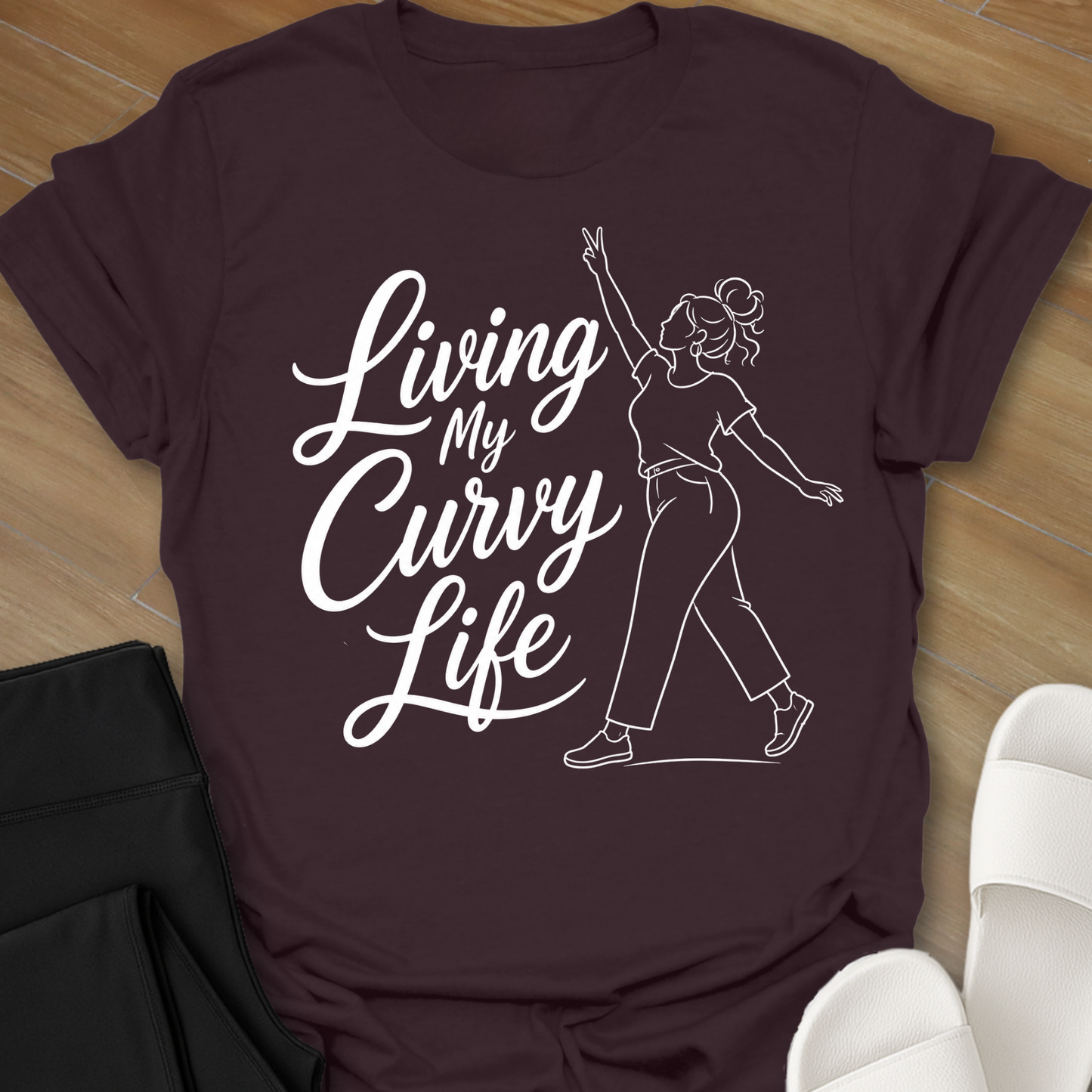 Living My Curvy Life - "V" T-Shirt