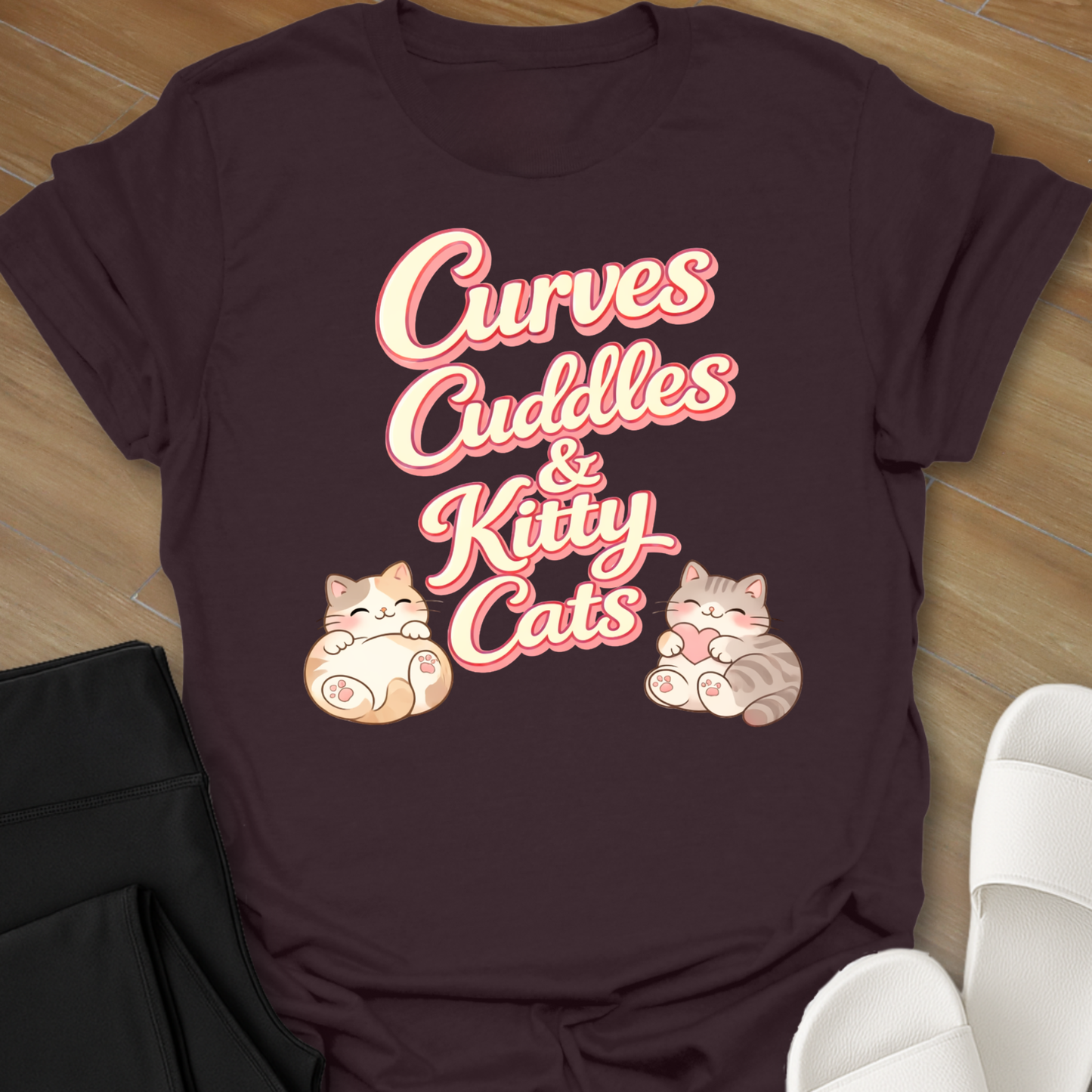 Curves Cuddles & Kitty Cats T-Shirt